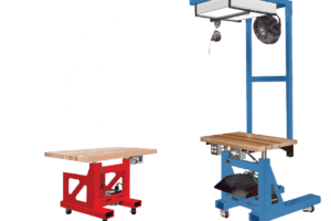 ErgoStation Red Lower and Blue Upright