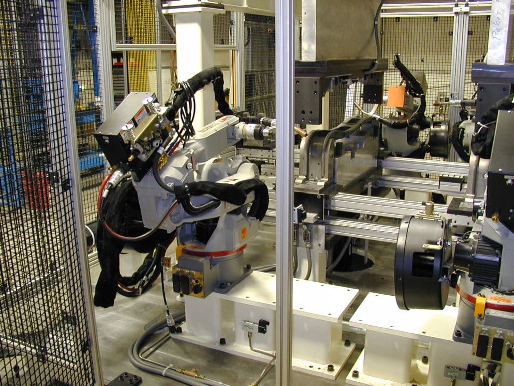 Robotic Welding Machine Unit Close Up