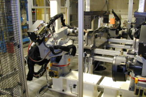Robotic Welding Machine Unit Close Up